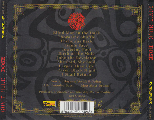Gov't Mule : Dose (CD, Album, RE)