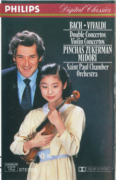 Bach*, Vivaldi*, Pinchas Zukerman, Midori*, Saint Paul Chamber Orchestra* : Double Concertos Violin Concertos (Cass, Album)