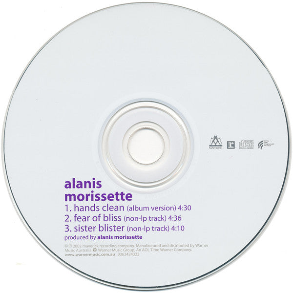 Alanis Morissette : Hands Clean (CD, Single, CD1)