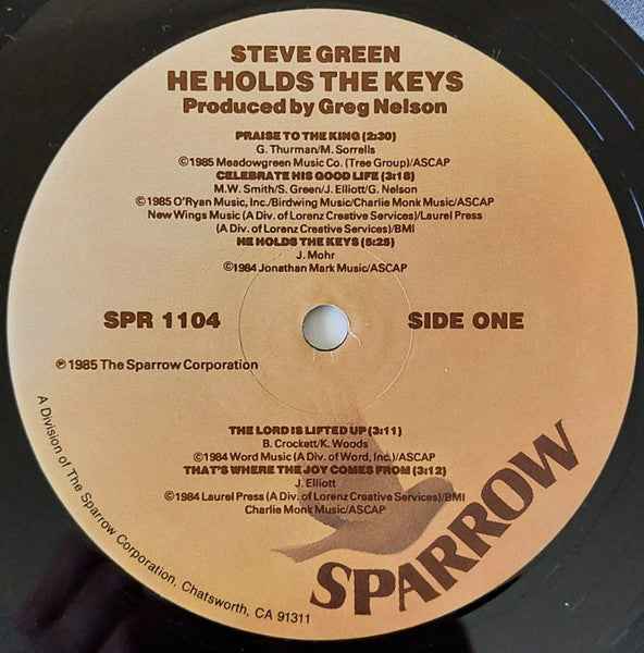 Steve Green (3) : He Holds The Keys (LP, Album)