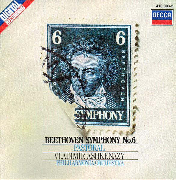 Ludwig van Beethoven, Vladimir Ashkenazy, Philharmonia Orchestra : Symphony No. 6 "Pastoral" (CD, Album, RP, PDO)
