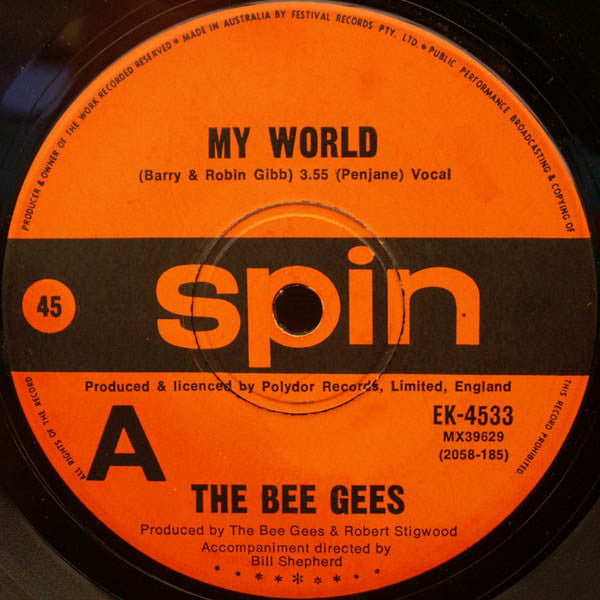 Bee Gees : My World (7", Single)