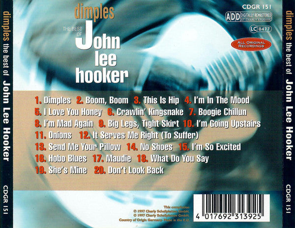 John Lee Hooker : Dimples - The Best Of John Lee Hooker (CD, Comp)