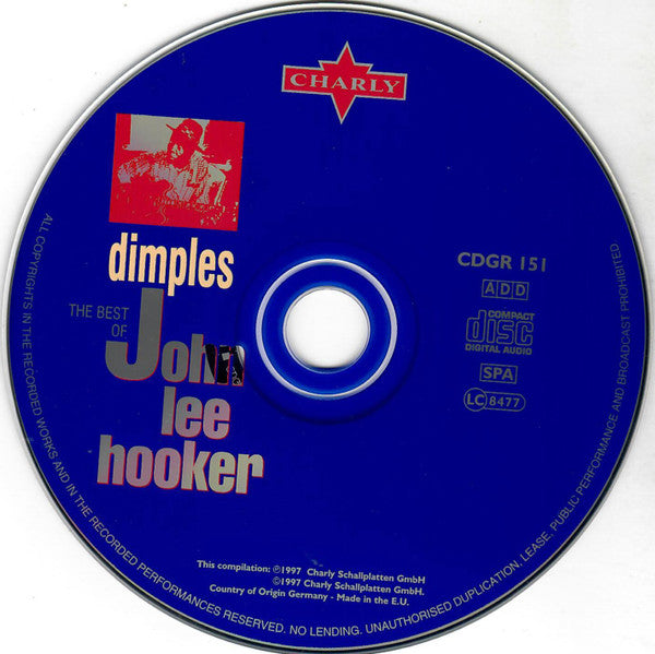 John Lee Hooker : Dimples - The Best Of John Lee Hooker (CD, Comp)
