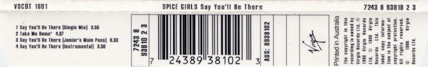 Spice Girls : Say You'll Be There (CD, Single)