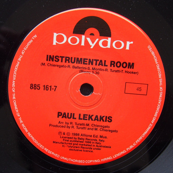 Paul Lekakis : Boom Boom (Let's Go Back To My Room) (7", Single)