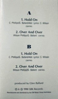 Wilson Phillips : Hold On (Cass, Single, XDR)