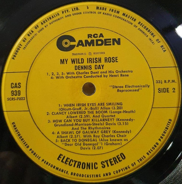 Dennis Day : My Wild Irish Rose (LP, Album, RP)