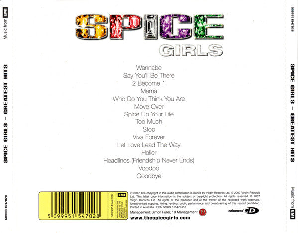 Spice Girls : Greatest Hits (CD, Comp, Enh, RE, Whi)