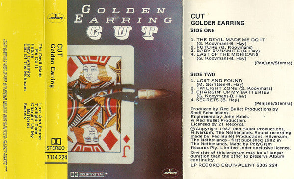 Golden Earring : Cut (Cass, Album, Dol)
