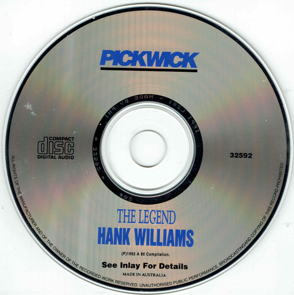 Hank Williams : The Legend - Hank Williams (CD, Comp)