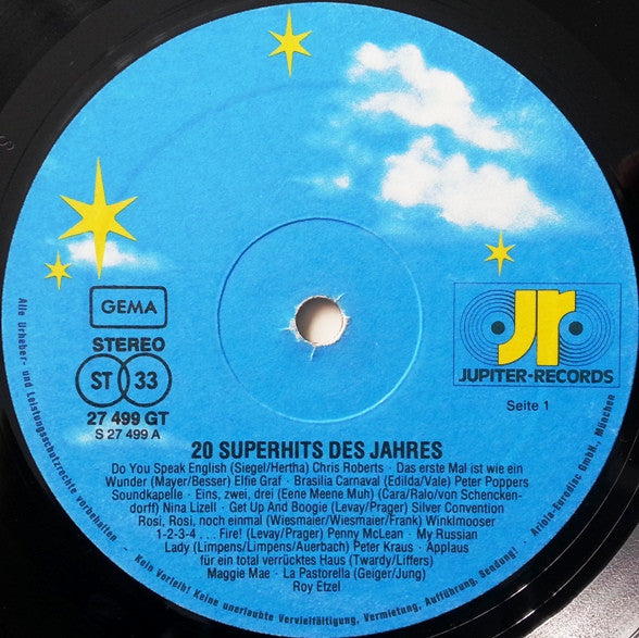 Various : 20 Super-Hits Des Jahres (LP, Comp)