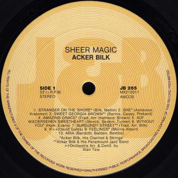 Acker Bilk : Sheer Magic (LP, Comp, RE)