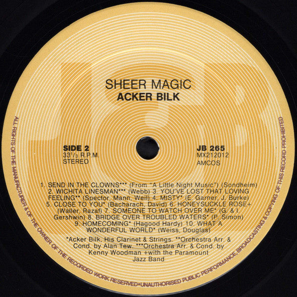 Acker Bilk : Sheer Magic (LP, Comp, RE)