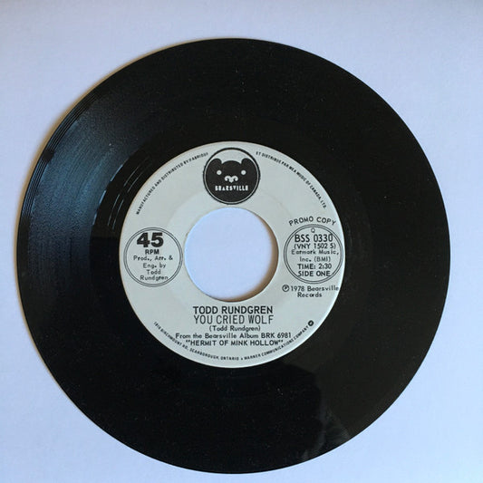 Todd Rundgren : You Cried Wolf (7", Promo)