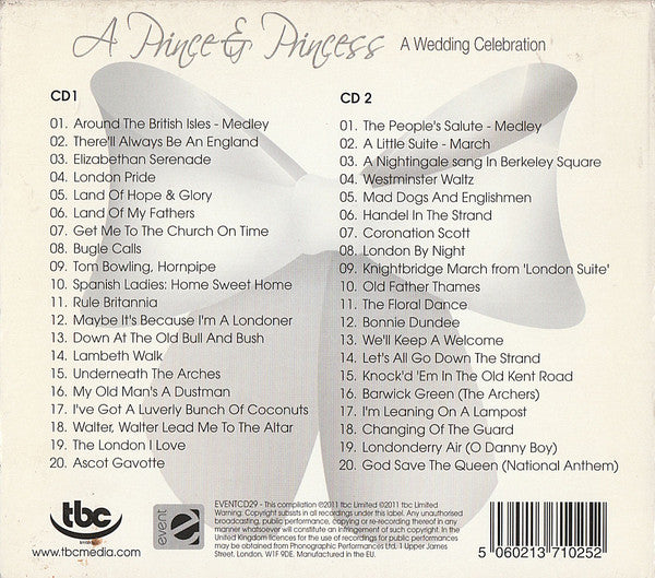 Unknown Artist : A Prince & Princess - A Wedding Celebration (2xCD, Album, Comp)