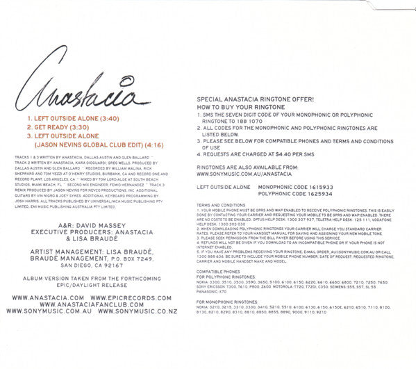 Anastacia : Left Outside Alone (CD, Single)