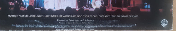 Paul Simon : Live Rhymin' (LP, Album, RE)