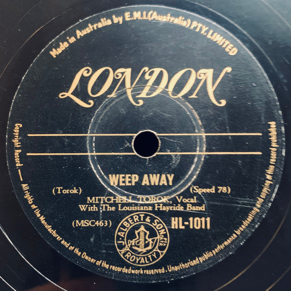 Mitchell Torok With Louisiana Hayride Band : Caribbean / Weep Away (Shellac, 10")