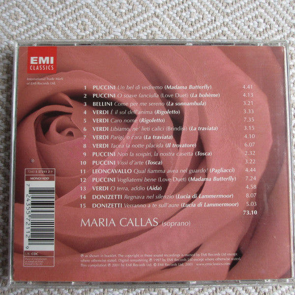 Maria Callas : The Best Of... Romantic Callas (CD, Comp, Mono, RM)