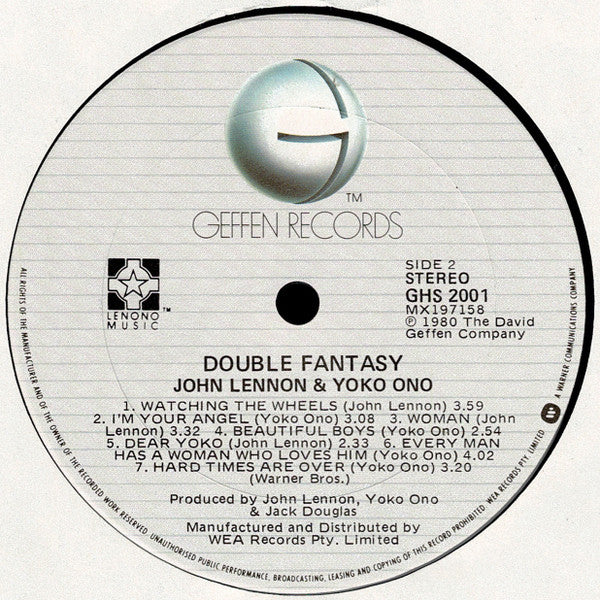 John Lennon & Yoko Ono : Double Fantasy (LP, Album, RE)