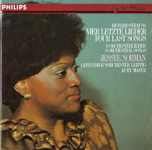 Richard Strauss, Jessye Norman, Gewandhausorchester Leipzig, Kurt Masur : Vier Letzte Lieder / 6 Orchesterlieder (CD, RE)
