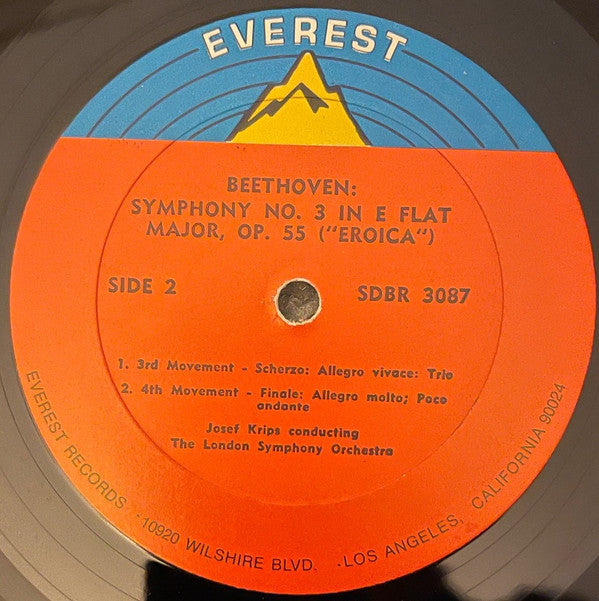 Ludwig van Beethoven, Josef Krips And London Symphony Orchestra : Symphony No.3 In E Flat Major Op.55 ("Eroica") (LP, Album, ARC)