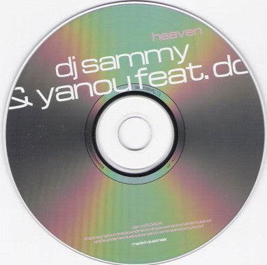 DJ Sammy & Yanou Feat. Do : Heaven (CD, Single, Enh)