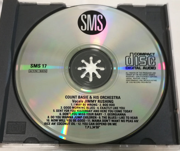 Count Basie Orchestra, Jimmy Rushing : Count Basie & His Orchestra Vocals Jimmy Rushing (CD, Comp)