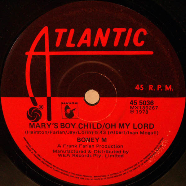 Boney M. : Mary's Boy Child/Oh My Lord (7", Single)