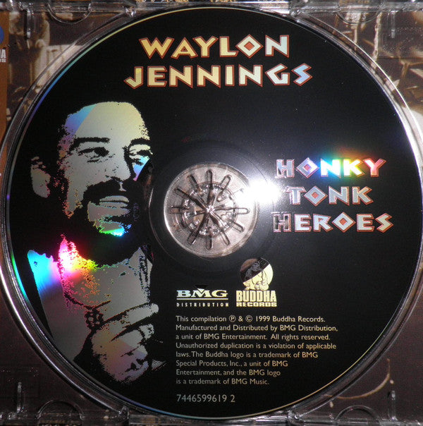 Waylon Jennings : Honky Tonk Heroes (CD, Album, RE, RM)