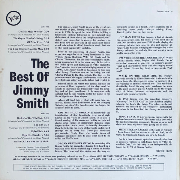 Jimmy Smith : The Best Of Jimmy Smith (LP, Comp, RE)