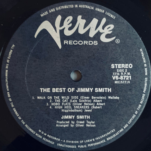 Jimmy Smith : The Best Of Jimmy Smith (LP, Comp, RE)