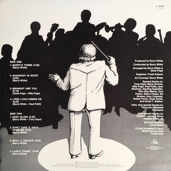 The Love Unlimited Orchestra* : Rhapsody In White (LP, Album)