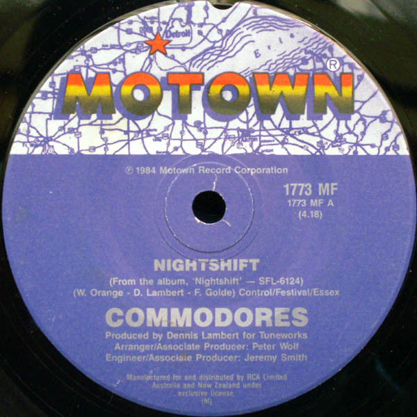 Commodores : Nightshift (7", Single)