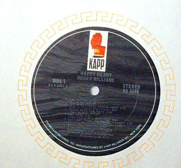Roger Williams (2) : Happy Heart (LP, Album)