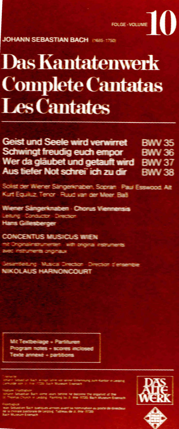 Bach* : Kantatenwerk · Complete Cantatas | BWV 35-38 | 10 (2xLP + Box)