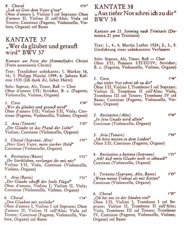 Bach* : Kantatenwerk · Complete Cantatas | BWV 35-38 | 10 (2xLP + Box)