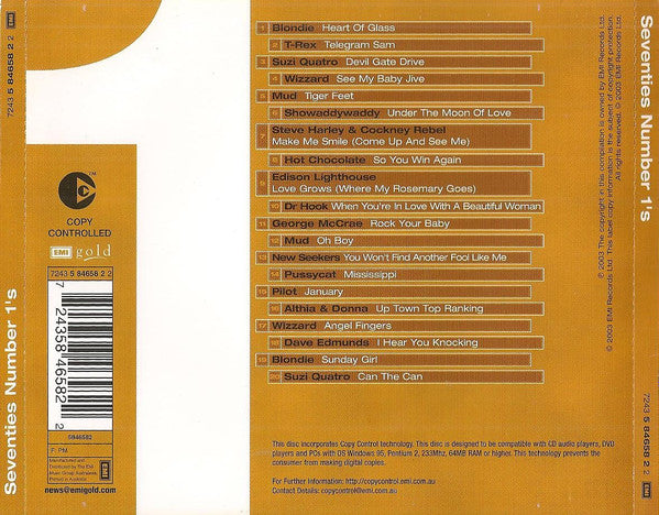 Various : Seventies Number 1's (CD, Comp, Copy Prot.)