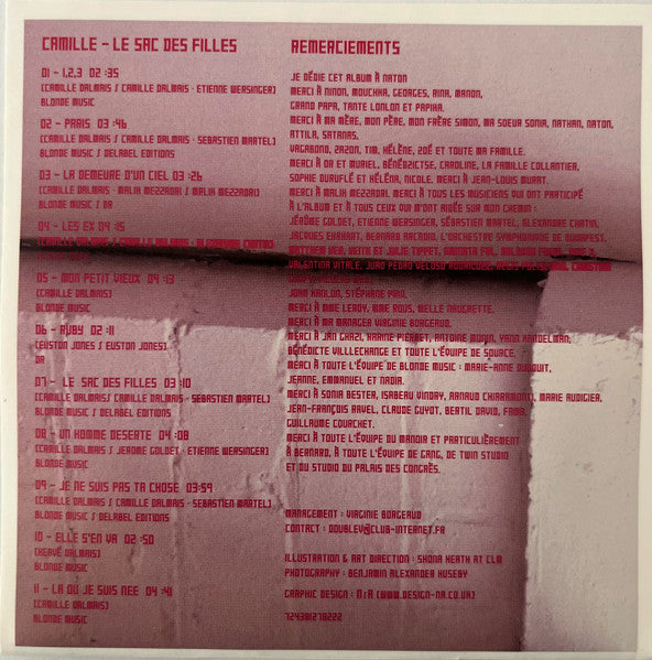 Camille : Le Sac Des Filles (CD, Album)