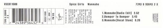 Spice Girls : Wannabe (CD, Single)