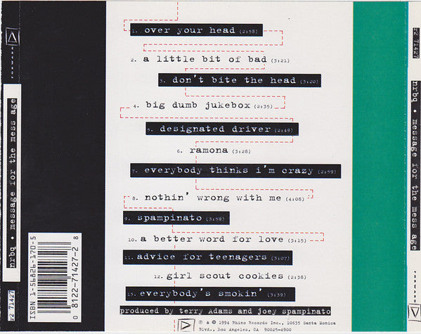 NRBQ : Message For The Mess Age (CD, Album)