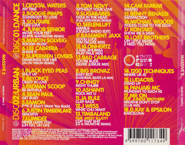 Various : Massive 2 - The Biggest Hits of Dance & Urban (2xCD, Comp, Mixed)