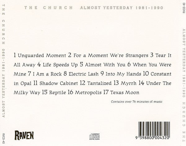 The Church : Almost Yesterday 1981-1990 (CD, Comp)