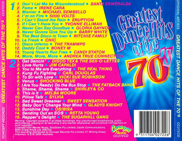 Various : Greatest Dance Hits Of The 70's (2xCD, Comp)