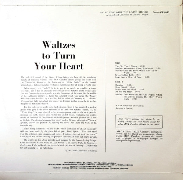 Living Strings : Waltz Time With The Living Strings (LP, Album)