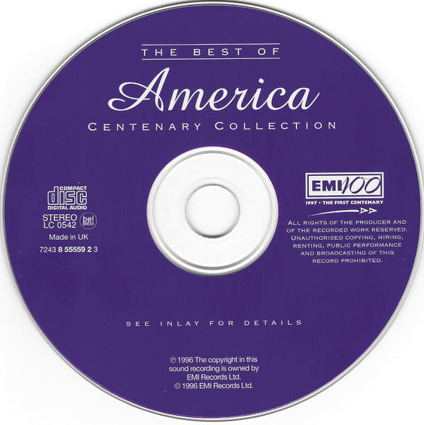 America (2) : The Best Of America (CD, Comp)