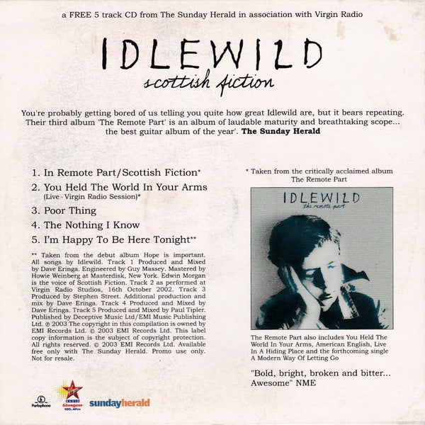 Idlewild : Scottish Fiction (CD, Promo, Smplr)