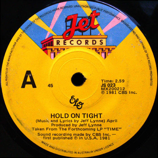 ELO* : Hold On Tight (7", Single)