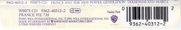 Prince & The New Power Generation : Diamonds & Pearls (CD, Single)